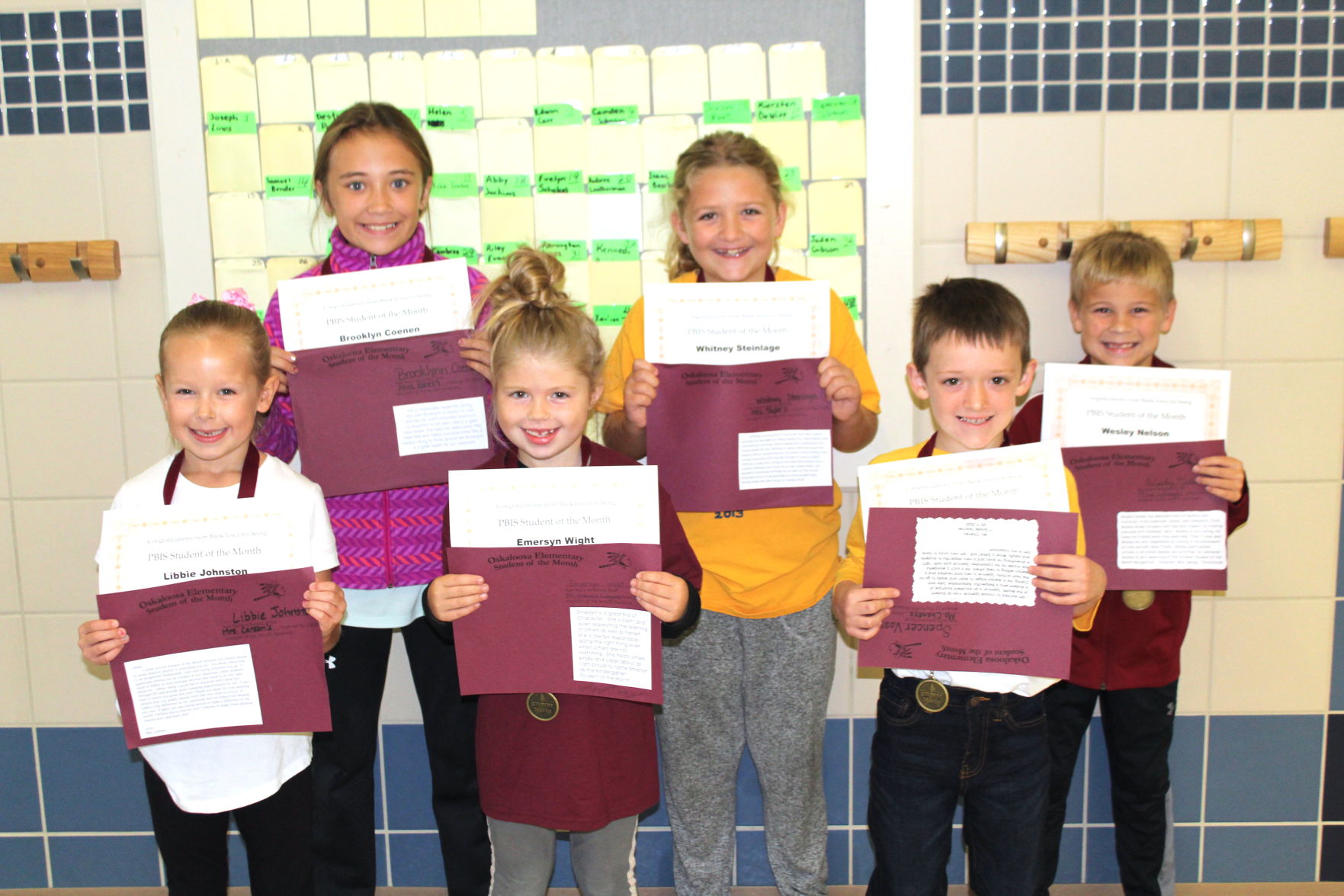 OES students of the month